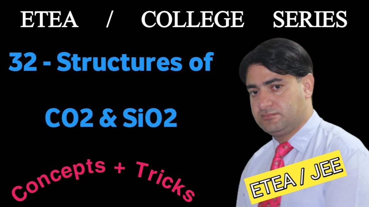 Structures of CO2 and SiO2 || S & P Block Elements || ETEA /MDCAT Chemistry