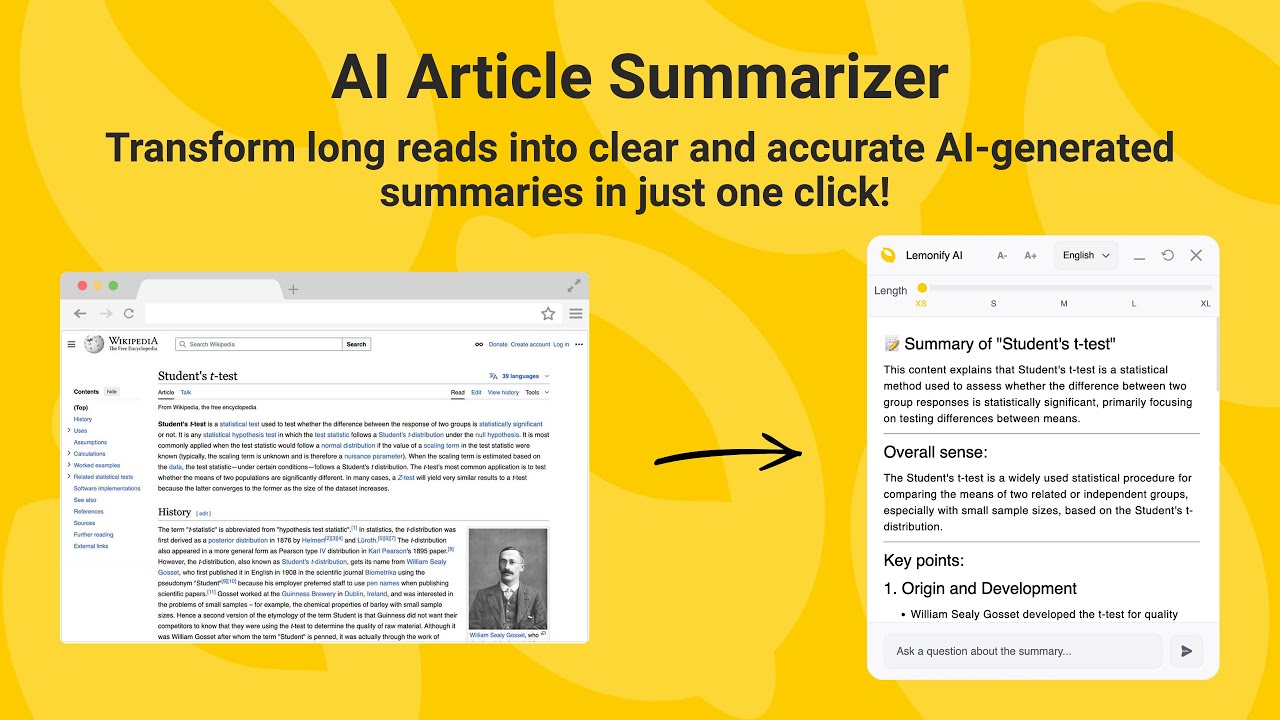 AI Article Summarizer Lemonify - Demo