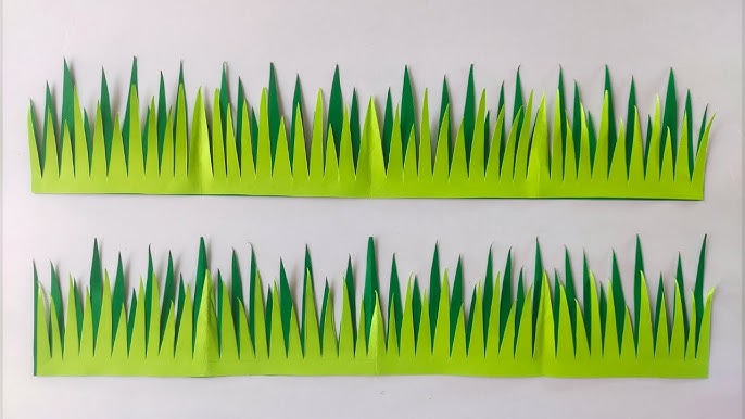 DIY Mini Garden Paper Flower and Grass Wall Decoration Idea 