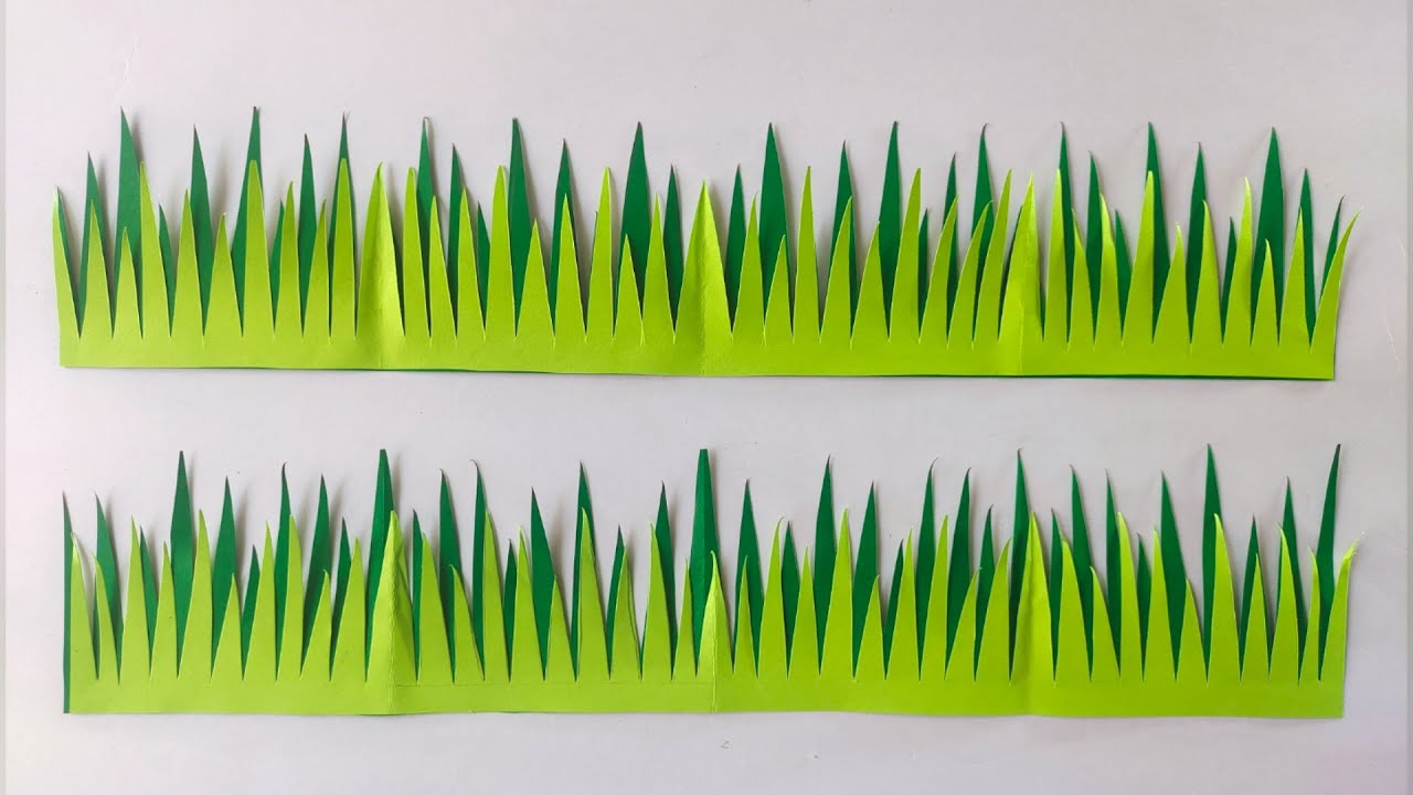 BEAUTIFUL DIY PAPER GRASS, Amazing 3D Grass