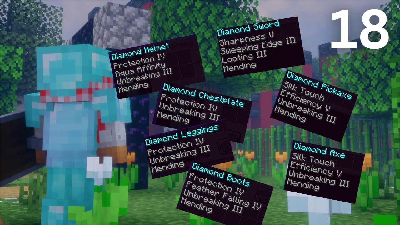 Finally I Enchanted My Diamond Armour And Tools In My Survival world ...