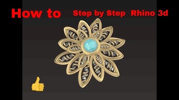 How to Create Twisted Petal Diamond Pendant in Rhino 3d 02 | Rhino Tutorial 02 | #rhino3d #cad
