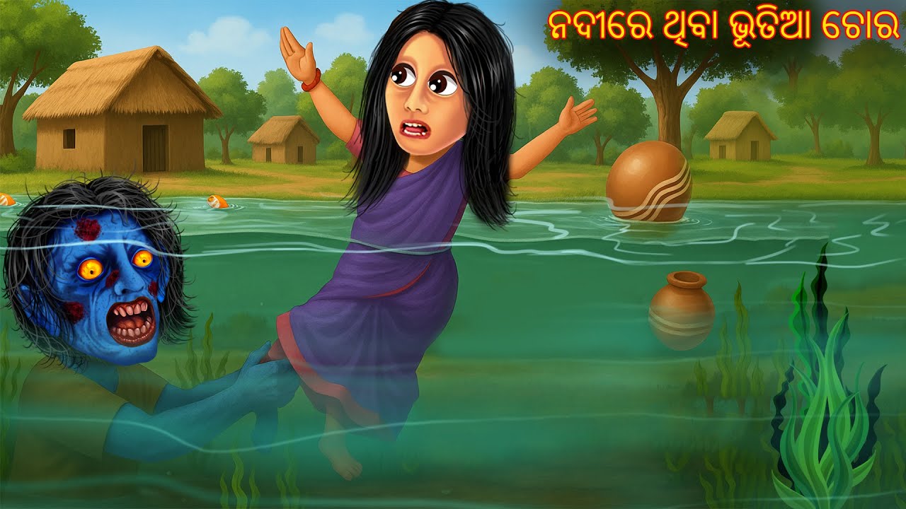 ନଦୀରେ ଥିବା ଭୂତିଆ ଚୋର | Nadire Thiba Bhutia Chora | Pishachini Odia Stories | Odia Story | Odia Gapa