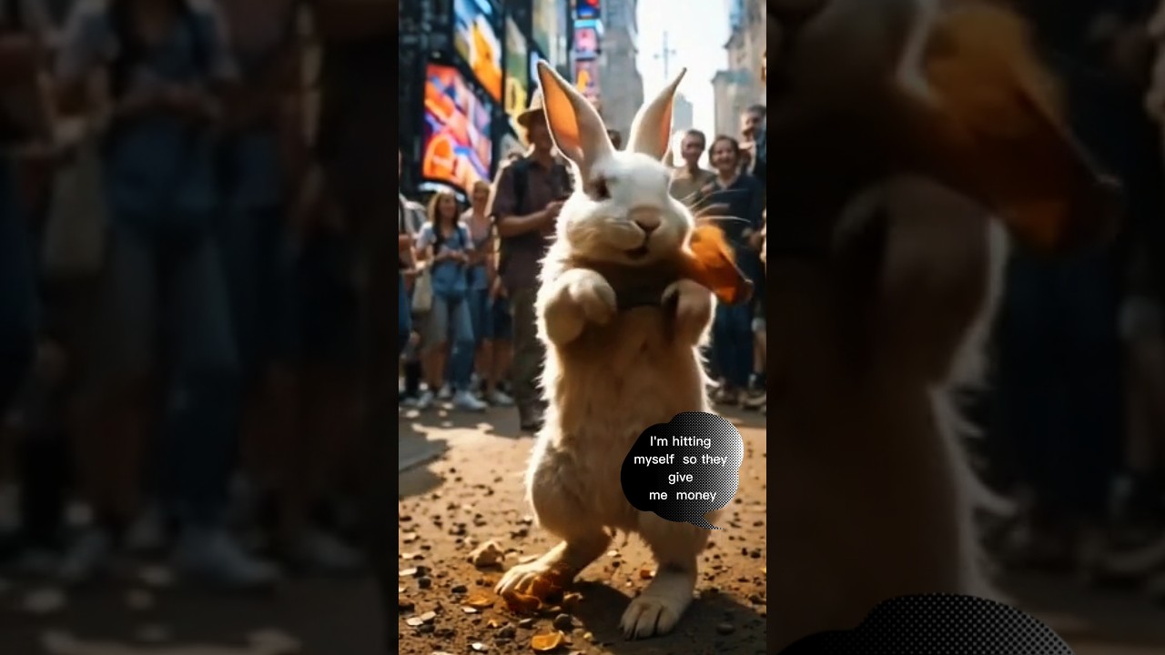 The Cat 😺 Save hungry Rabbit 🐰 life 