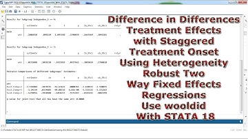 Difference in Differences Treatment Heterogeneity Robust Two Way Fixed Effects wooldid STATA 18