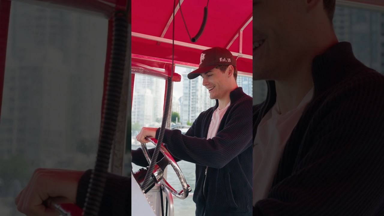 Caleb Malhotra and Niklas Aaram-Olsen ride the Aquabus