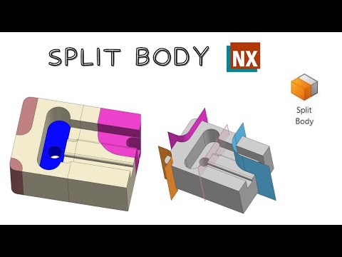 Split Body. How to use Split Body command in NX. NX 1980