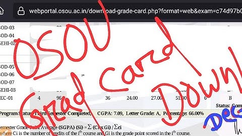 OSOU DECEMBER 2022 GRADE CARD DOWNLOAD!
