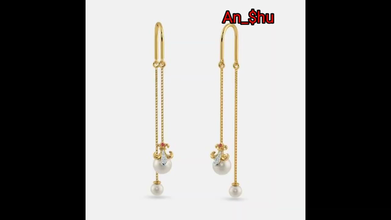 Latest Gold sui dhaga earrings/fancy sui dhaga designs/sui dhaga designs