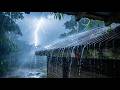 Fall Asleep Instantly with Rain on a Metal Roof & Loud Thunder Sounds