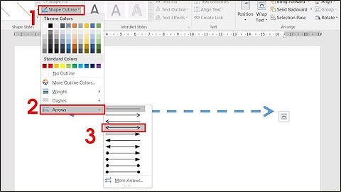 CÁCH VẼ MŨI TÊN NÉT ĐỨT TRONG WORD 2010, 2013, 2016, 2019