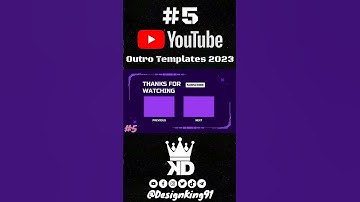 YouTube Outro Templates 5 For YouTube Channels 2023 No Text+ No Copyright + Free Download