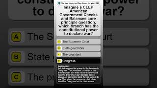 CLEP American Government Checks and Balances