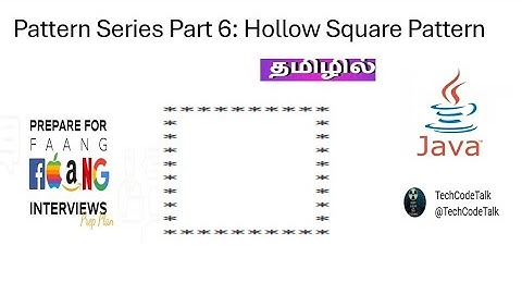 Java Pattern Program #6| Hollow  Square Star Pattern in Java | Simple Logic + Code