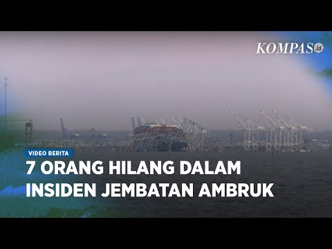 Jembatan Baltimore, AS, Ambruk Akibat Ditabrak Kapal Kontainer