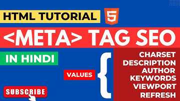 HTML Tutorial META tag in HINDI for Beginners