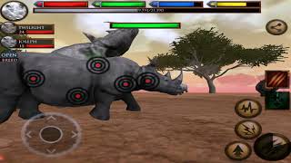 🦏Rhinoceros (Rhino) Simulator, Ultimate Savanna Simulator screenshot 4