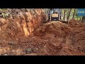 Sloppy Hilly Road-Backhoe Loader-Amazingly Leveling the Hilly Road