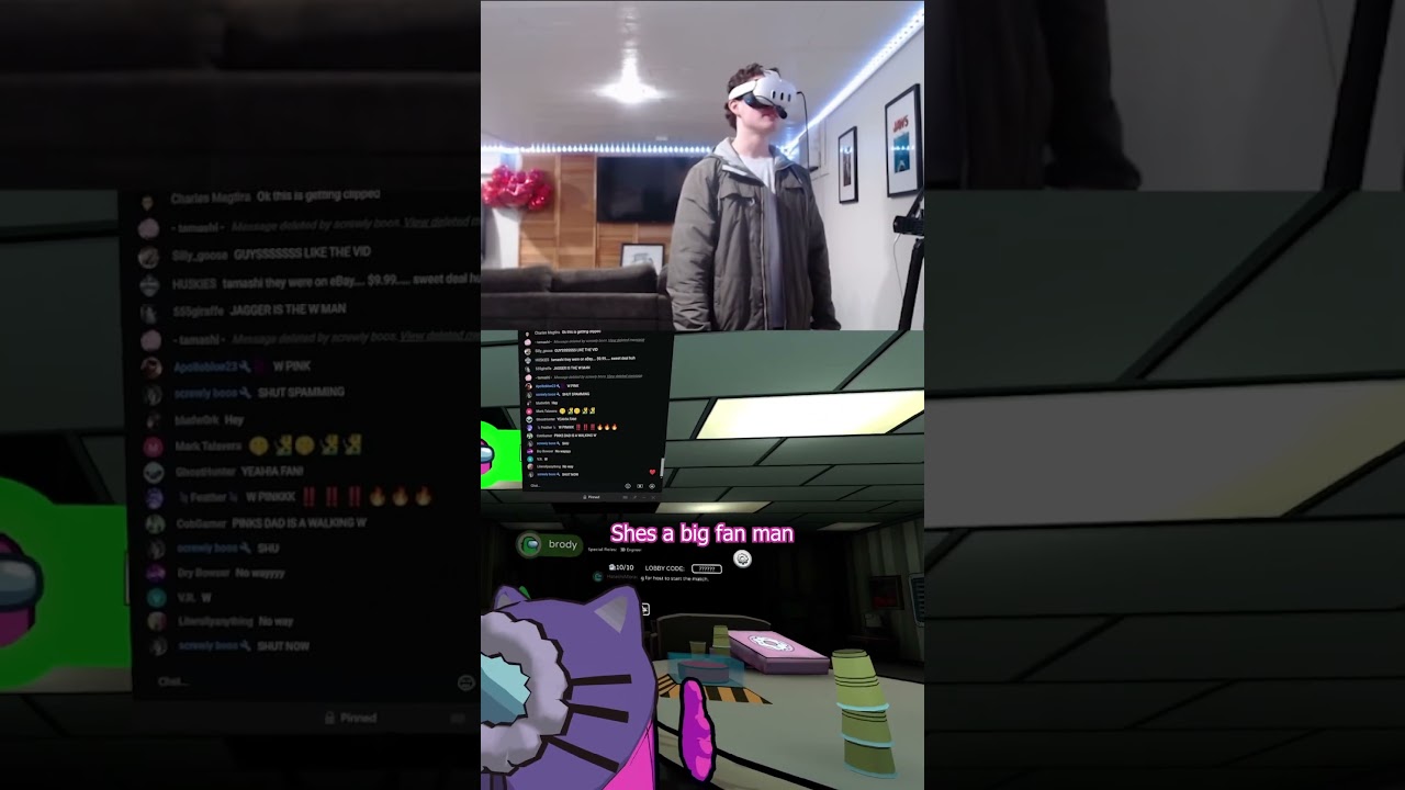 Dad Gets on Mic in Among Us VR