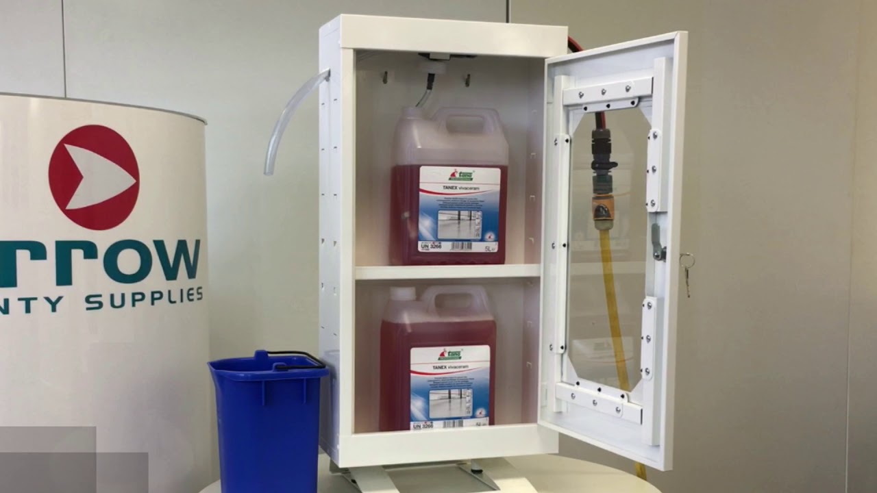 Dosing Cabinet for 5Ltr Chemicals - YouTube