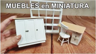 MUEBLES en MINIATURA con CARTÓN para el taller de manualidades #2