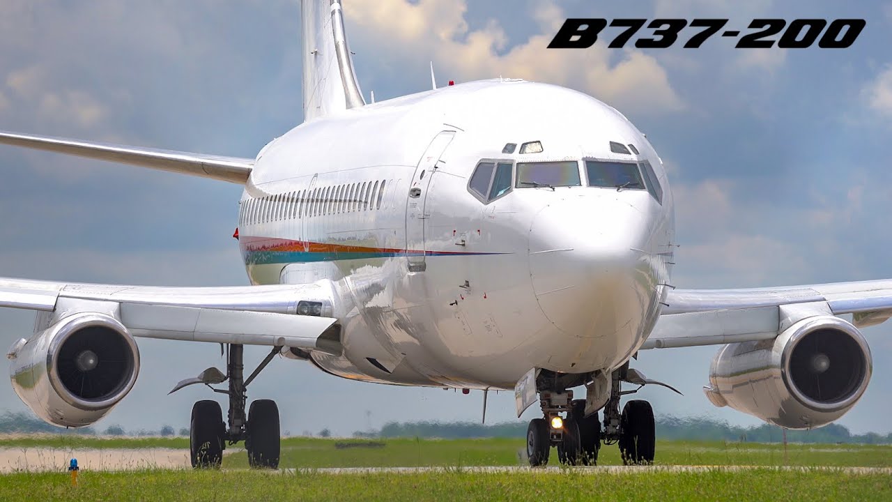 ROARING Boeing 737-200 Taxi-Out + Takeoff From CLT [4K] Ameristar N467TW | *ENGINE FAILURE/ BLOWOUT*