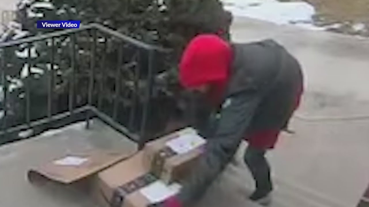 Police trying to ID porch pirate caught on camera - YouTube