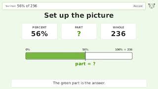 What is 56 of 236 Step-by-Step Percent