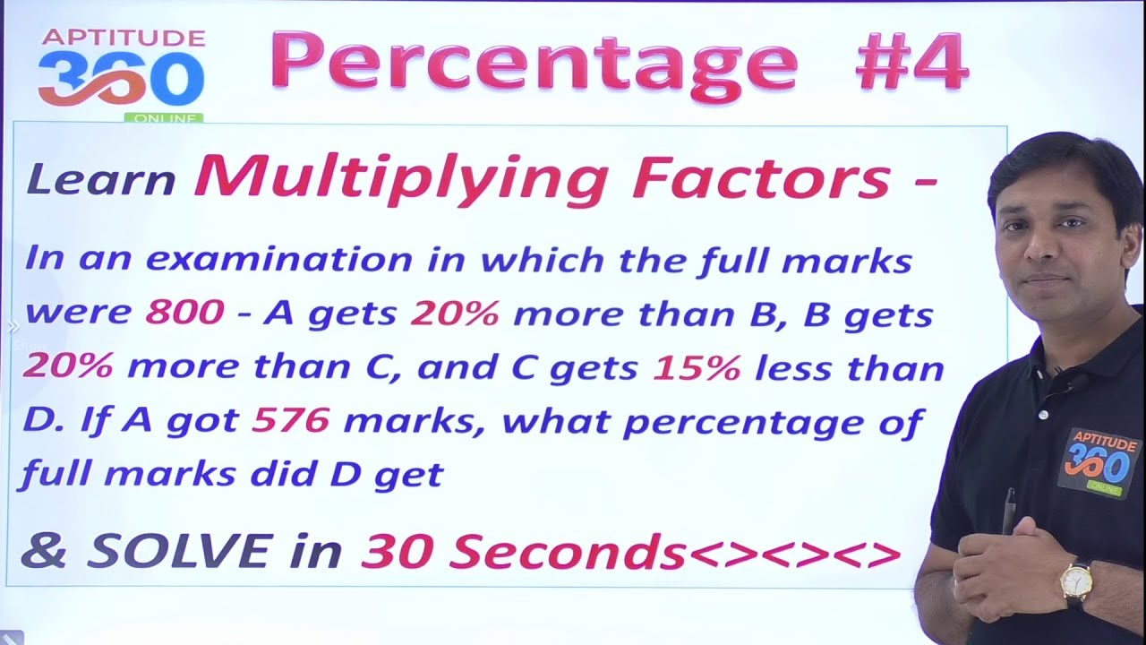 #4 Percent  || The most difficult CAT problems can be solved in 1 line by using this method