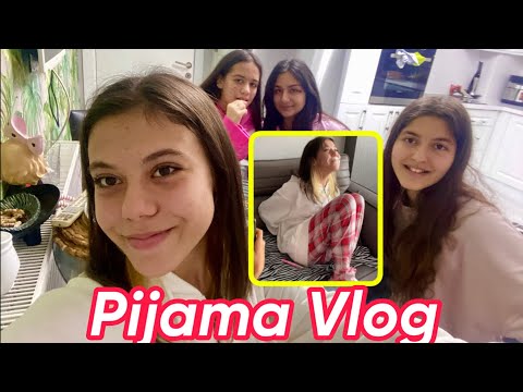 KIZLARLA EVDE PİJAMALI BULUŞMA VLOG. Tuana Zeybek