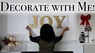 Cozy Christmas Mantel Decorating | DIY Christmas Decor & Home Updates