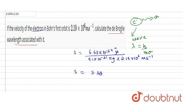 If the velocity of the electron in Bohr\