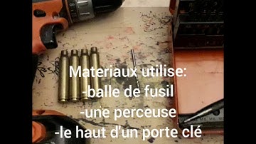 Comment faire un porte clé avec une balle de fusil.