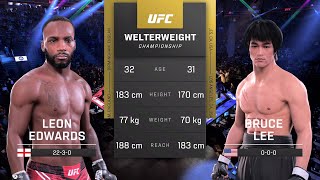 Leon Edwards vs Bruce Lee Full Fight - UFC 5 Fight Night