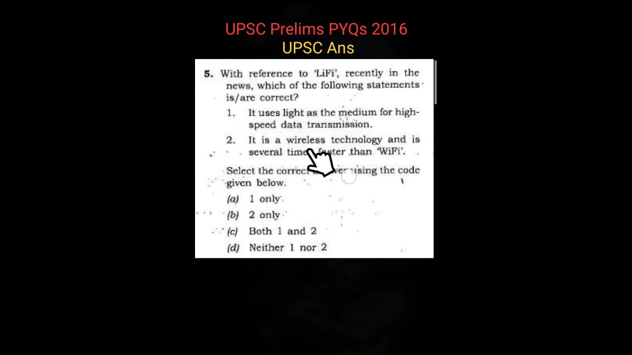 Part 80 : UPSC CSE PYQs 2016 | Science and technology 