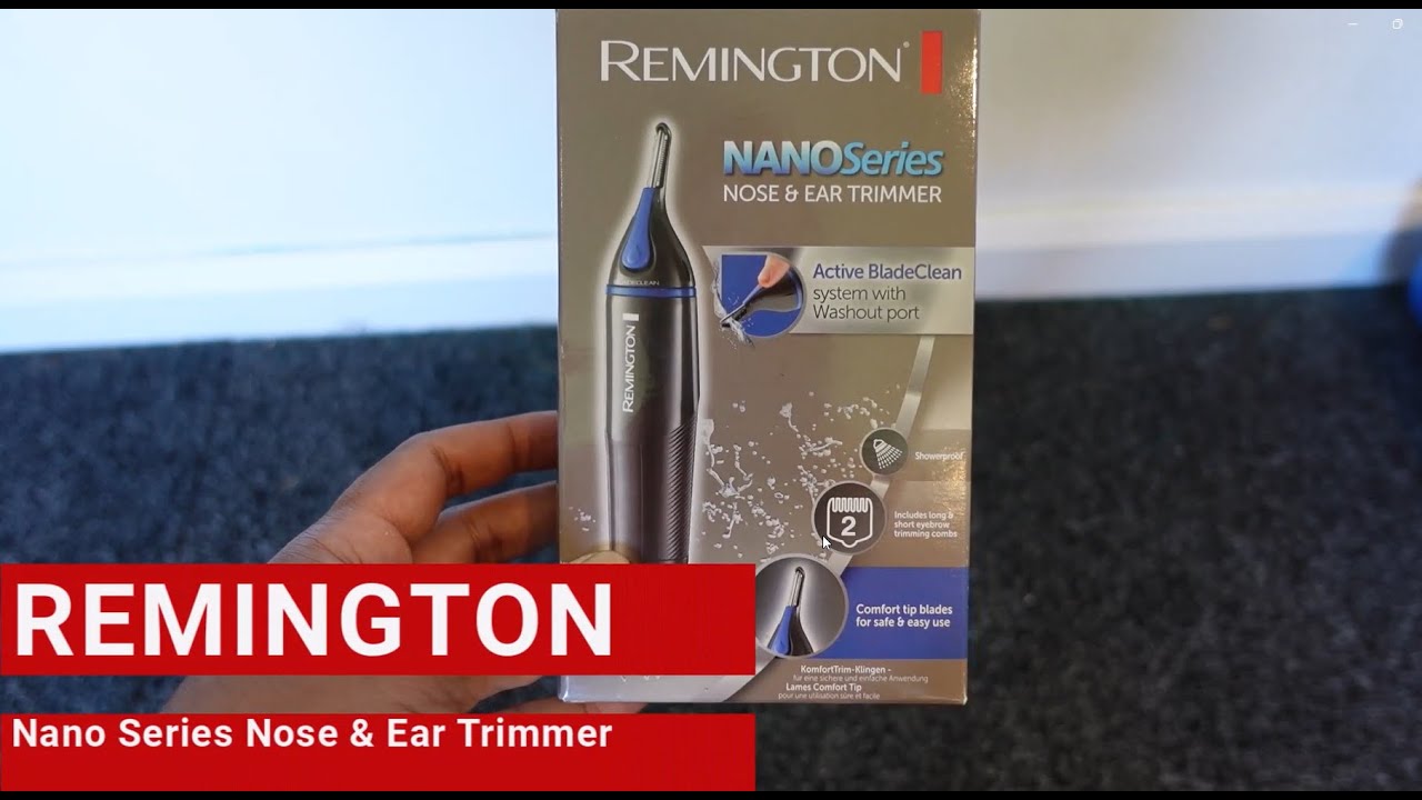 Remington Mens Battery Operated Nose, Ear and Eyebrow Hair Trimmer,  Showerproof - YouTube