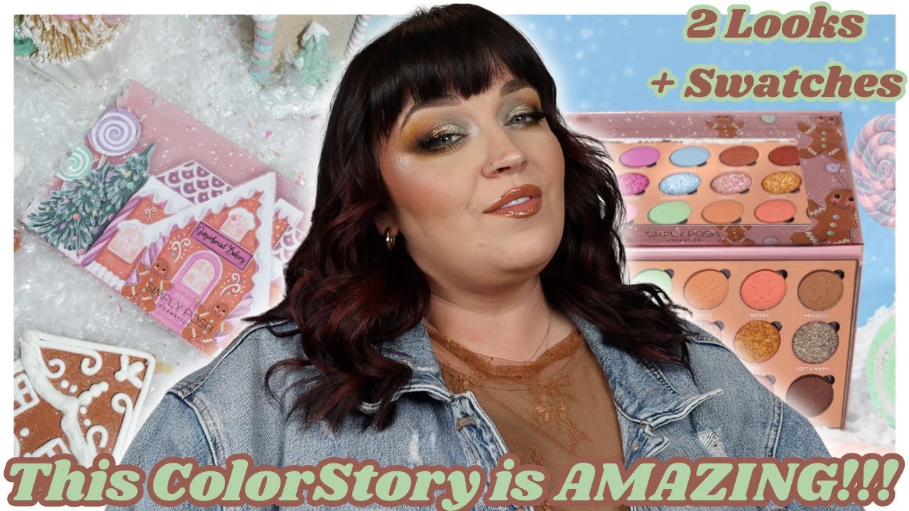Simplyposh Cosmetics Gingerbread Bakery  palette 2 Looks + Swatches 