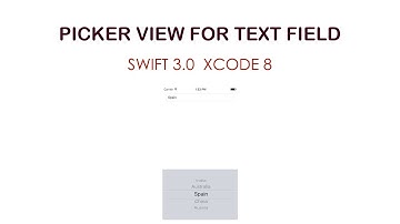 UI Picker View as Input Type for UI Text Field in Swift