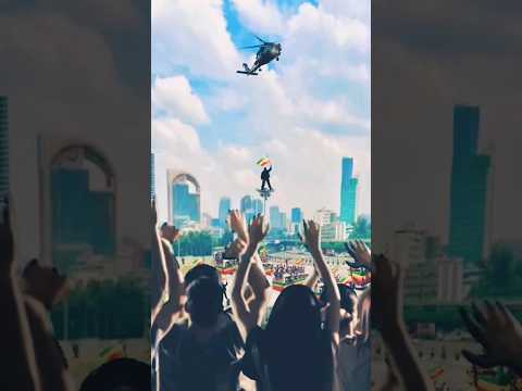 መስቀል አደባባይ ላይ ተቀወጠ የኢትዮጵይ ባንዲራ ከፍ አለ Ethiopia Fano ፋኖ Foryou 