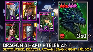 Dragon 8 Hard Telerian Only - Skytouched, Deacon, Rowan, Stag, Neldor  | Raid Shadow Legends Guide