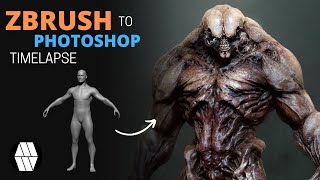 ZBrush to Photoshop Timelapse - 'DOOM' Concept