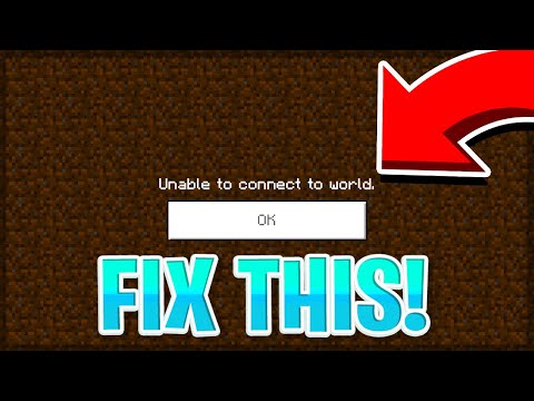 How To Fix The Unable To Connect To World Glitch! | Minecraft PE (Win10/Xbox/PS4/Switch)