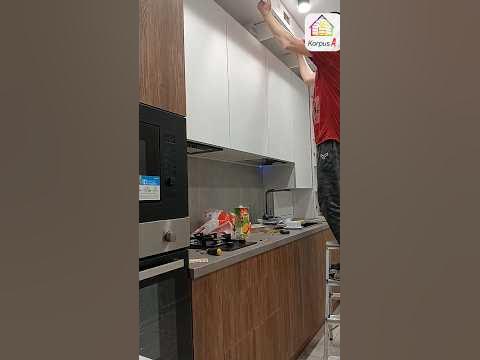 установка фальш панели на кухню - YouTube