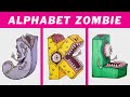 How to draw Alphabet Lore Zombie | Letter J K L | 4K video