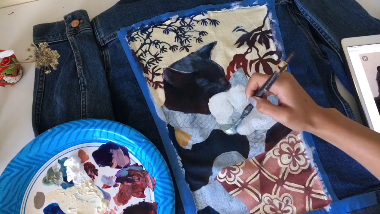 CUTE DENIM PAINTING YouTube