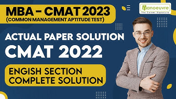 CMAT 2023 - Actual Paper Solution of CMAT 2022 | English Section | Complete Solution