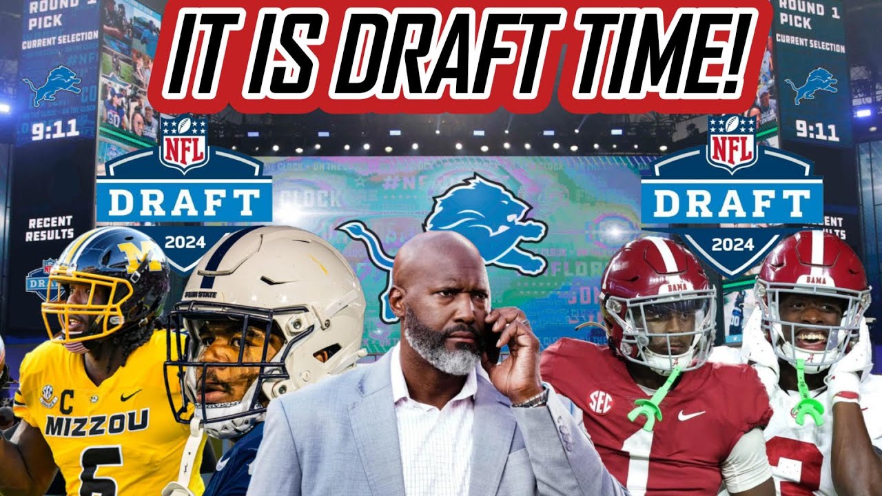 Detroit Lions NFL 2024 Draft LIVESTREAM Watch Party With LIVE Pick By