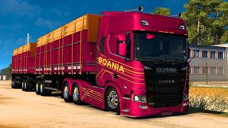 🔴🚀 Ets2 1.59 Puxado 82 Toneladas de Tábua de Madeira