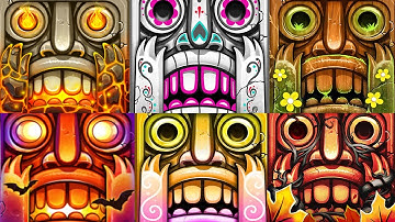 Temple Run 2 Reverse Gameplay - ENCHANTED PALACE VS SKY SUMMIT VS VOLCANO ISLAND VS WINTER WASTELAND