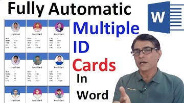 Automatic ID card creation in MS word | Create Multiple Id Cards and Print on A4 Page